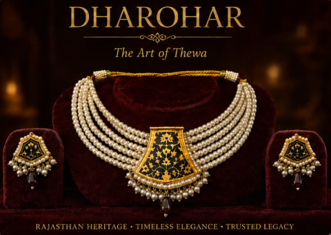 Royal Rajasthani Thewa Necklace Set